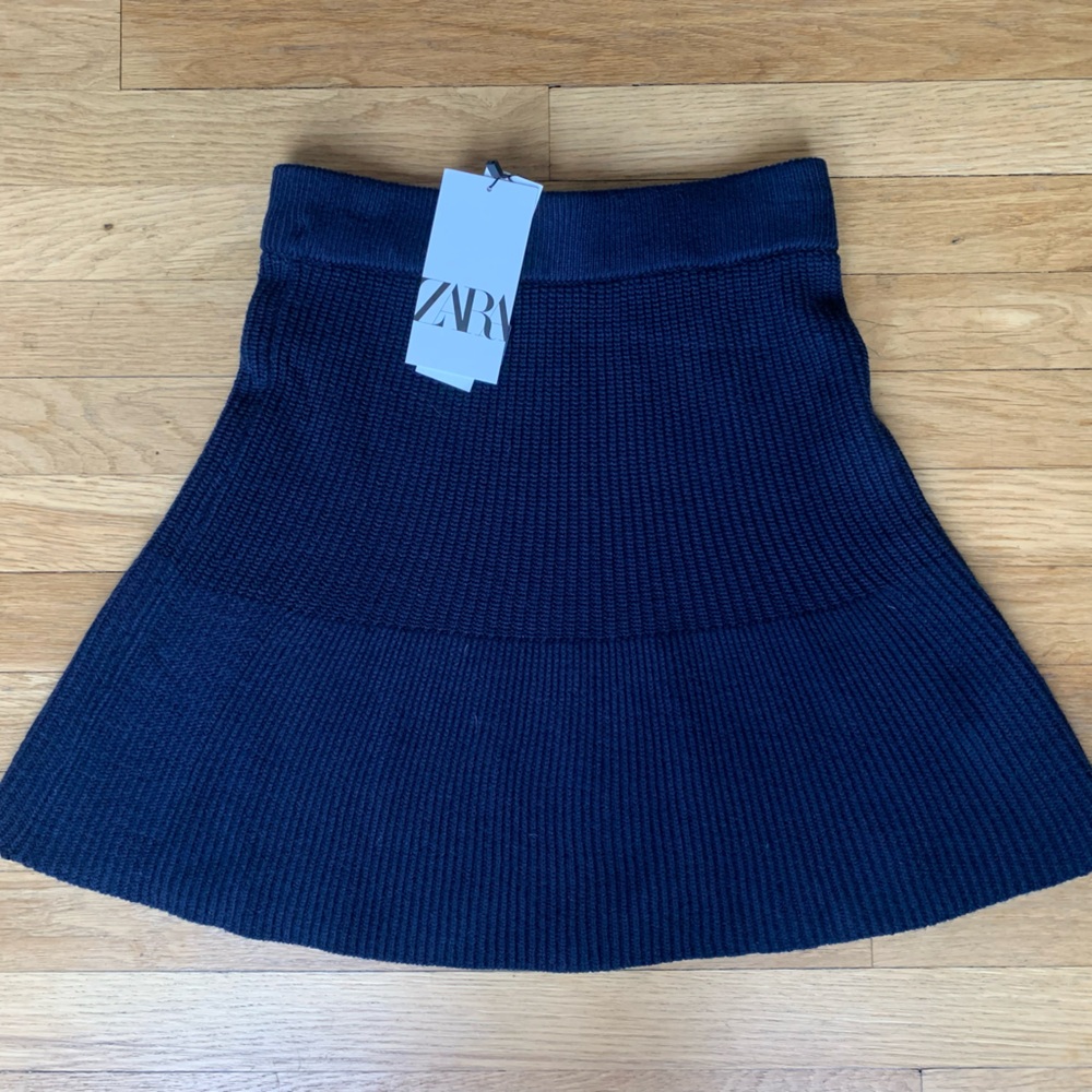 NWT Zara Knit Fit and Flare Skirt